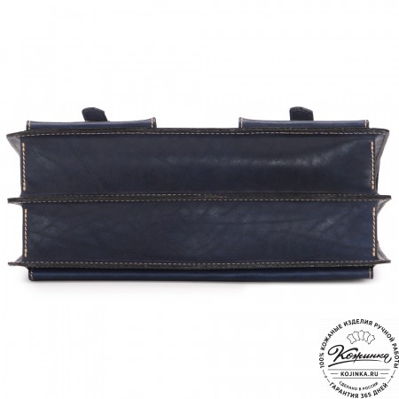 Кожаный портфель "Юрист" (синий)